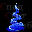 Светодиодная уличная елка "Спираль" 3 м Синяя