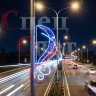 Консоль "Крылья памяти" 200х70см синий красный