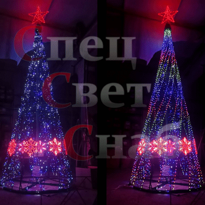 Большая Уличная Ёлка 5 м "Кремлевская" с макушкой Звезда