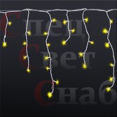 Уличная бахрома ЭКОНОМ 12 м тепло-белая светлый шнур